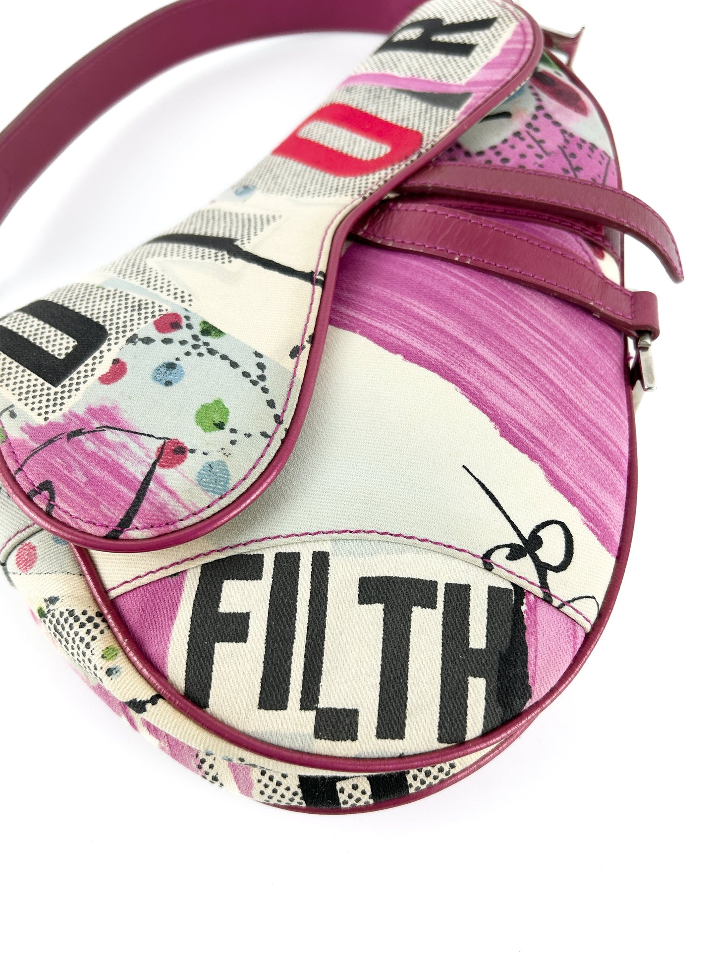 RARE Archive Christian Dior ‘Dior Filth’ Saddle Bag (2003) | O/S, Pink