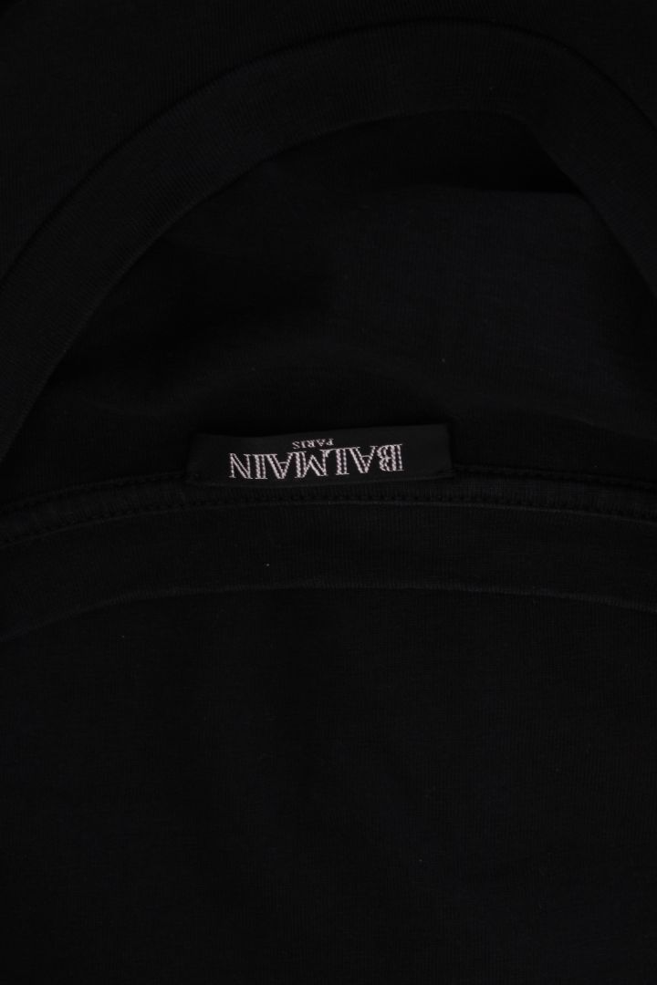 Balmain T-shirt logo Black /white writing M | Default Title, Black