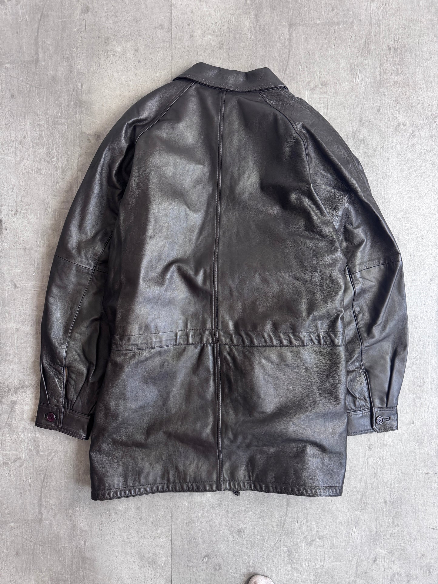 Burberry Mid Length Leather Jacket