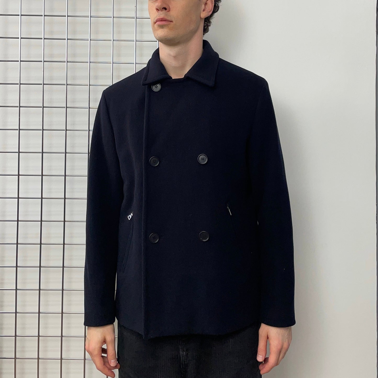 Prada Sport Navy 2008 Wool Caban Jacket | X-Large, Navy