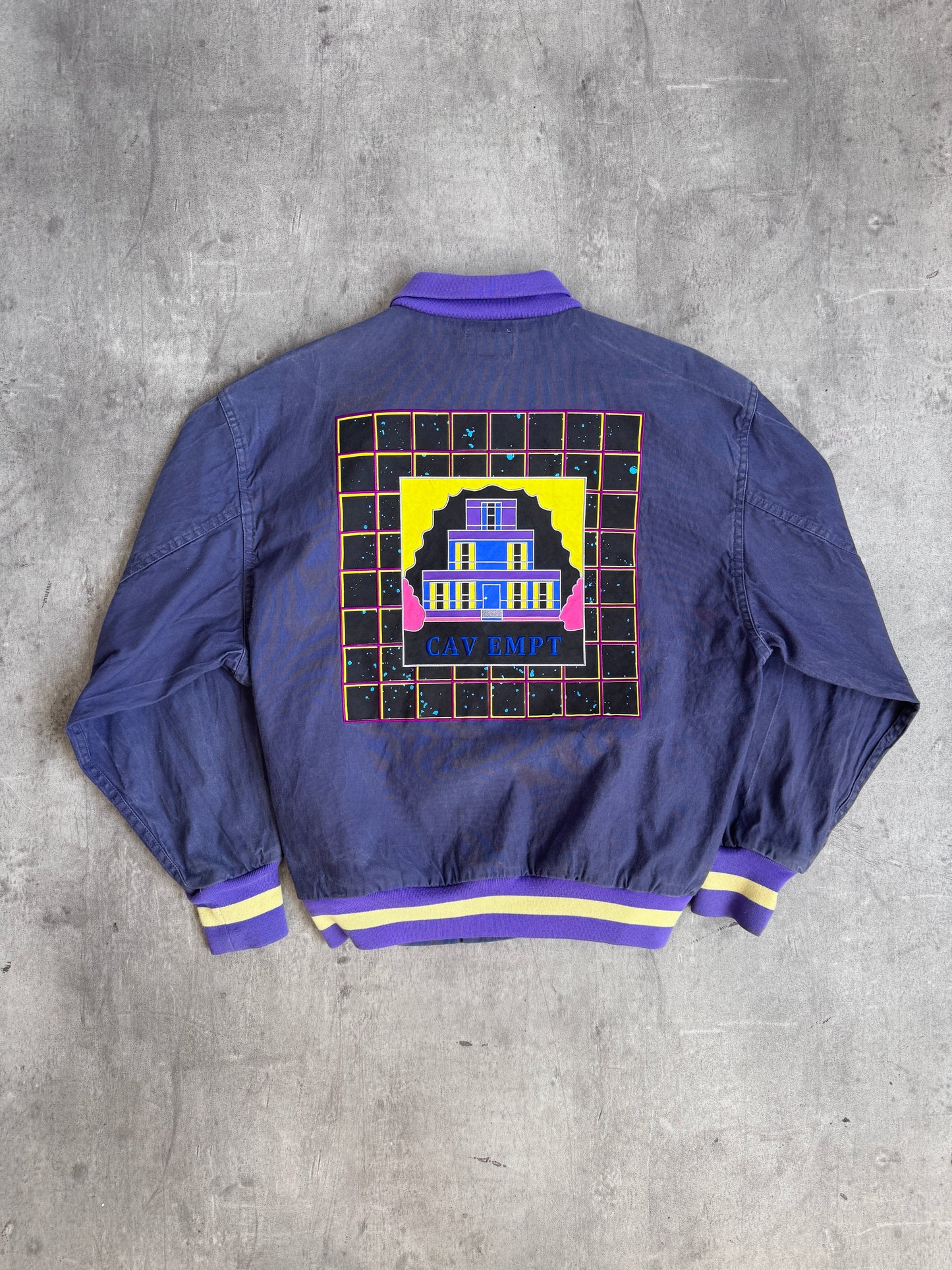 Cav Empt Japan Blue Canvas Embellished Deck Jacket