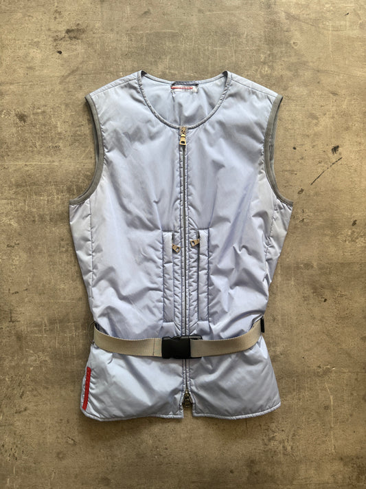 S/S 1999 Prada Sport Blue Nylon Buckled Tech Vest | Small, Multicoloured