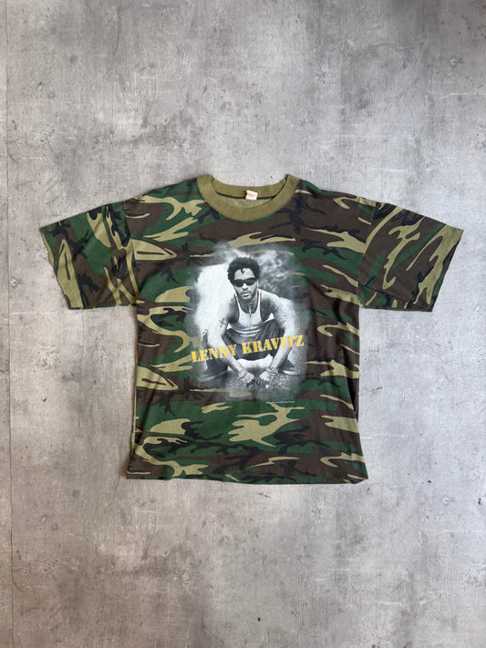 1998 Lenny Kravitz World Tour Single Stitch Camo Graphic Tee
