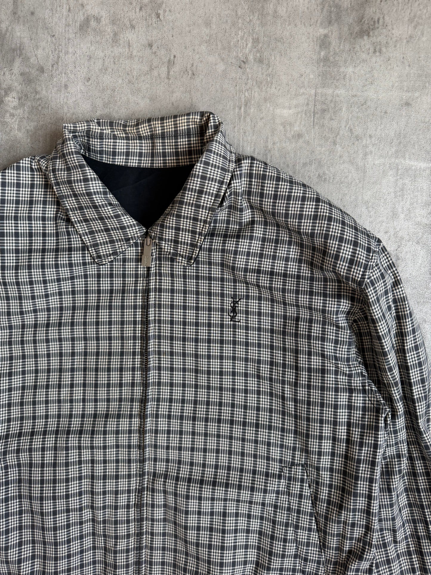 YSL Moleskin Reversible Harrington Jacket