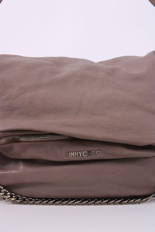 Jimmy Choo Chain Fold Over Bag Beige | O/S, Beige
