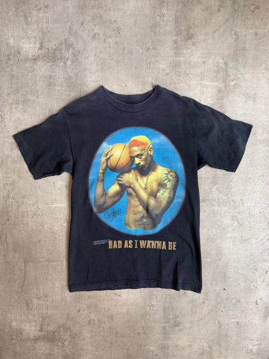 1996 Dennis Rodman Single Stitch Bad As I Wanna Be Portrait Graphic Tee