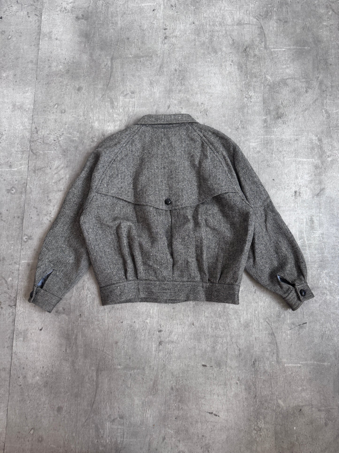Burberry Herringbone Wool Panelled Blouson