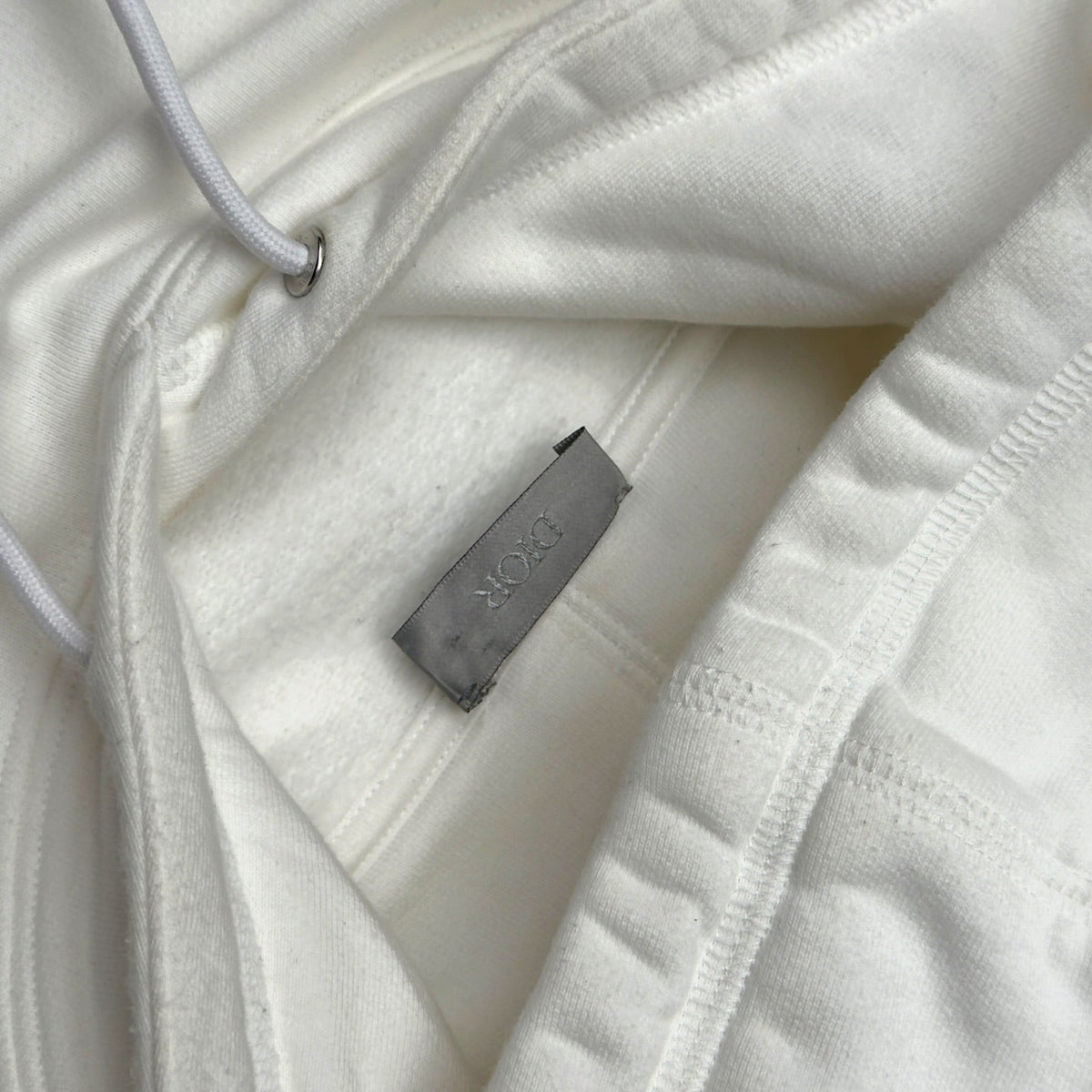 DIOR X KENNY SCHARF LOGO HOODIE WHITE XS | XS, White
