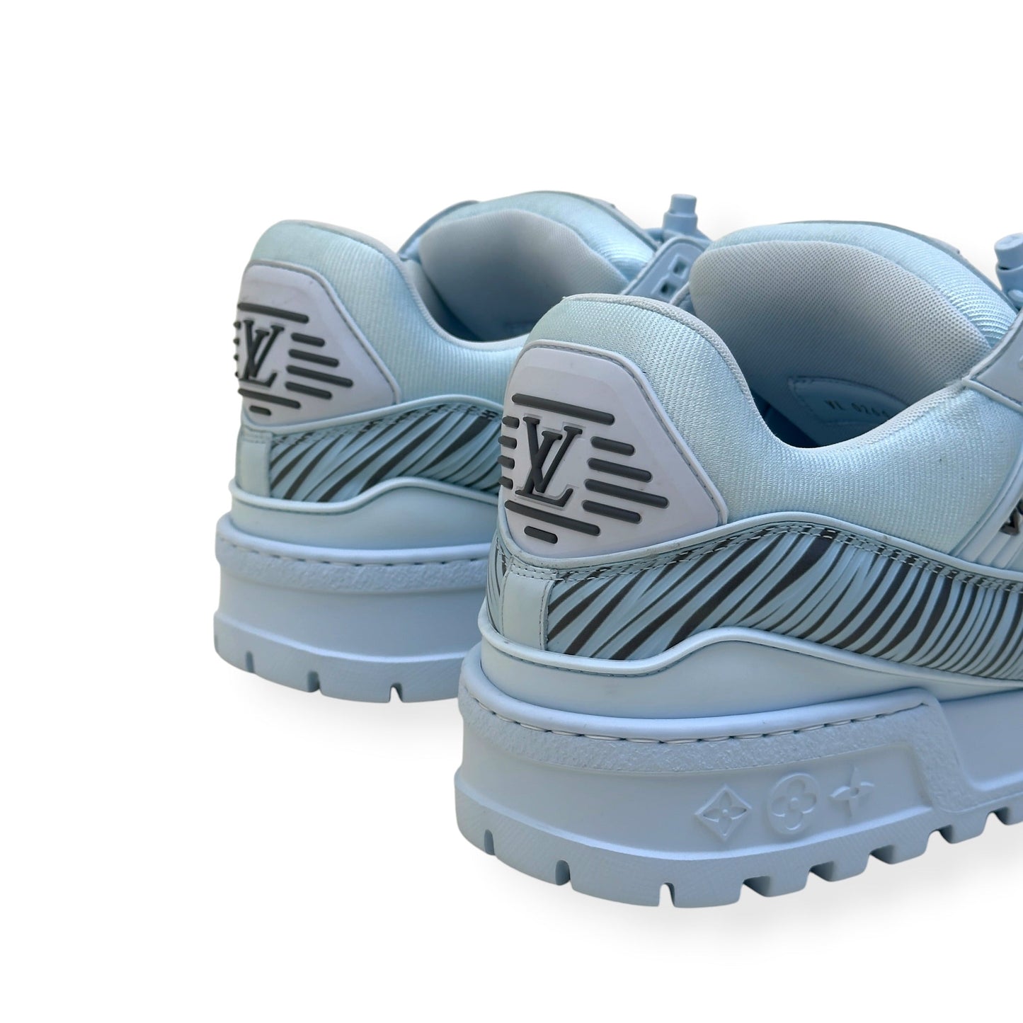 LOUIS VUITTON X PARK SEO-BO LV TRAINER MAXI SNEAKER LIGHT BLUE UK10 | UK 10, Blue