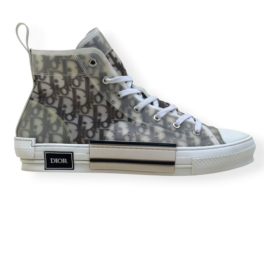 DIOR B23 OBLIQUE HIGH-TOP SNEAKER BLACK / WHITE 44 / UK10 | UK 10, Black
