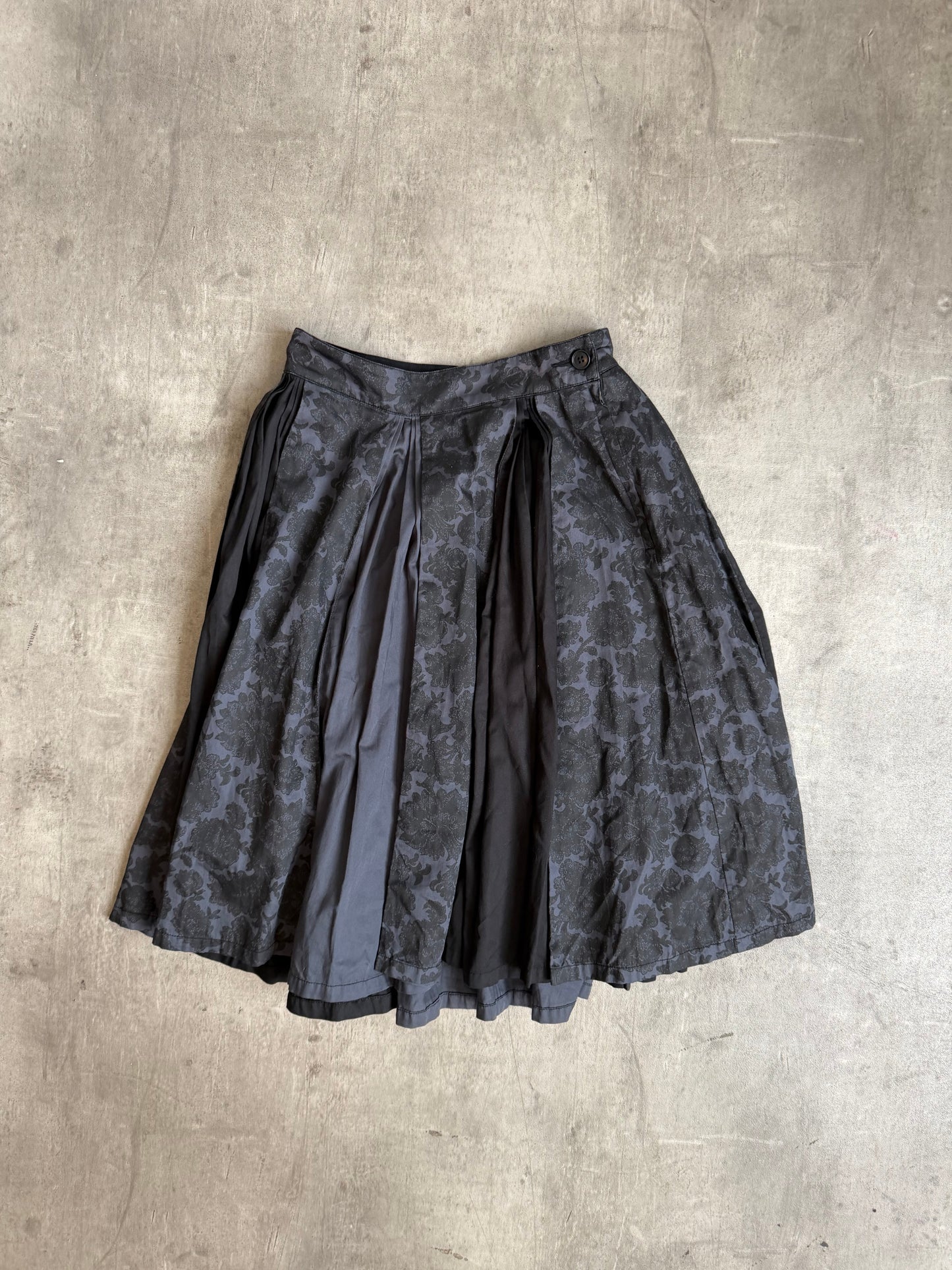 Issey Miyake Cabane De Zucca Pleated Monochrome Renaissance Skirt