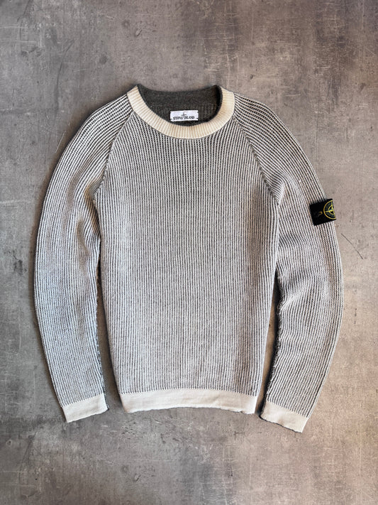 A/W 2017 Stone Island Reversible Contrast Waffle Knit Jumper