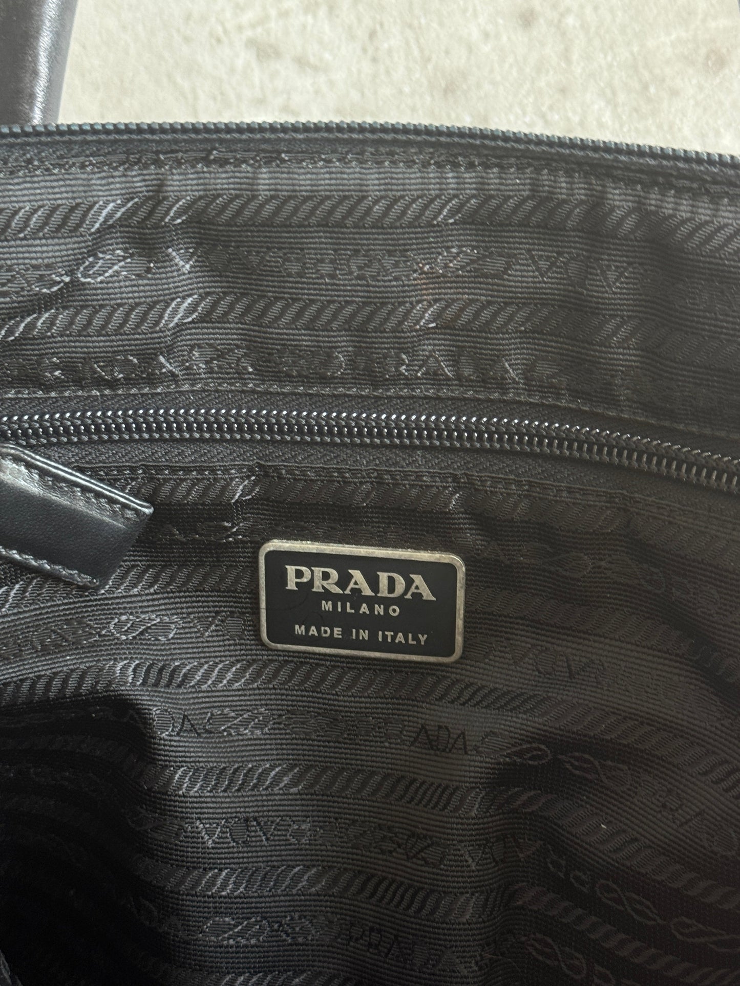 Prada Leather Top Handle Bag