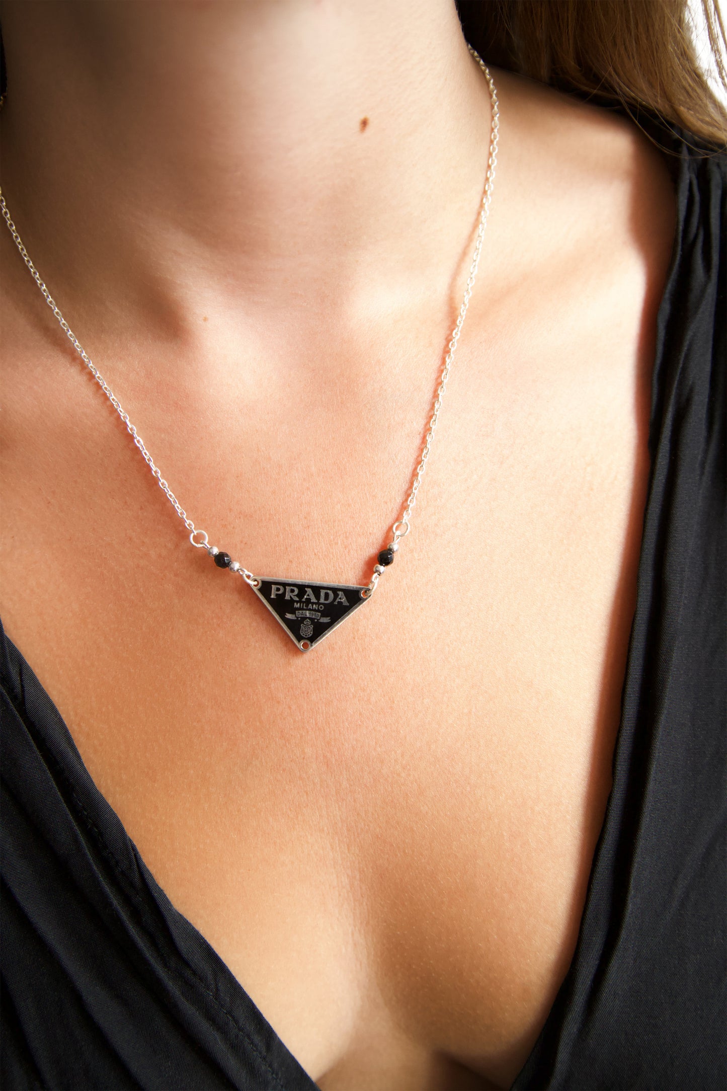 VT Rework: Prada Black Pendent Necklace
