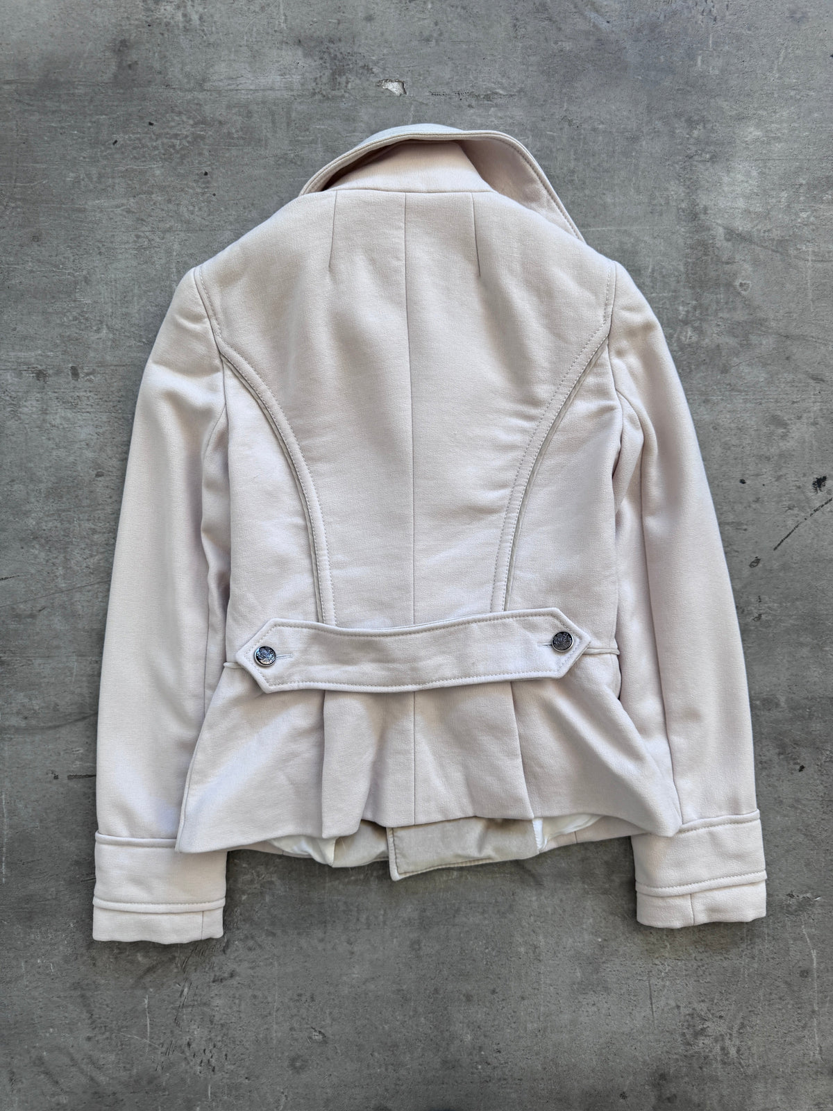 Dolce & Gabanna Velour Trim Double Breasted Blazer Jacket | Small, Multicoloured