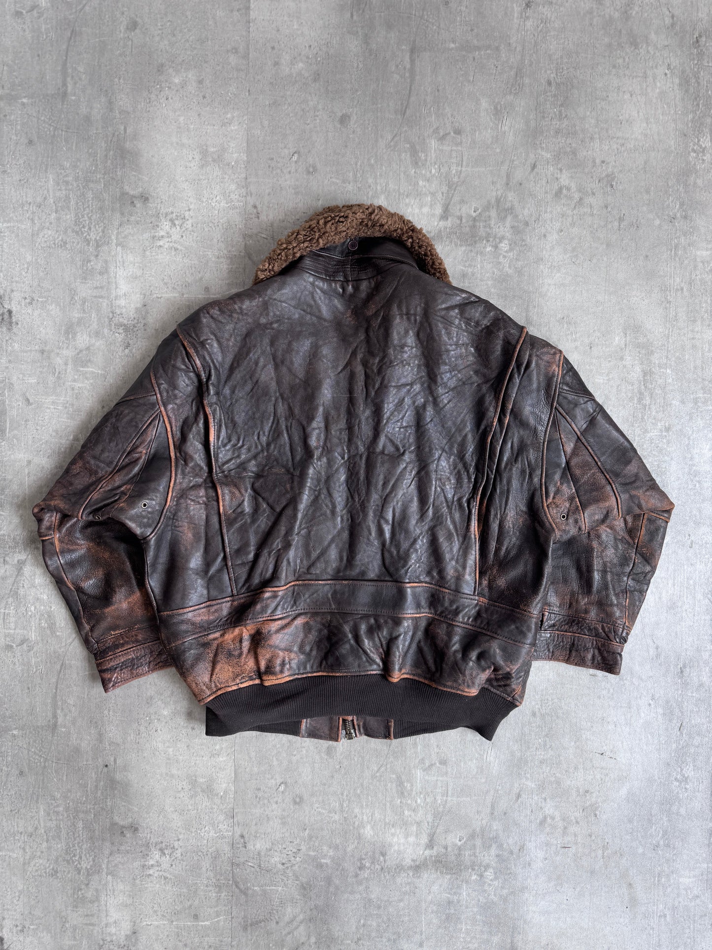 Avirex Sherpa Collar G-1 Leather Flight Jacket