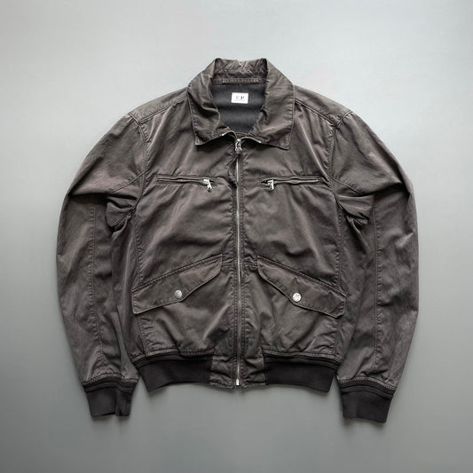 C.P. Company Brown SS07 Waxy Bomber Jacket | Medium, Brown