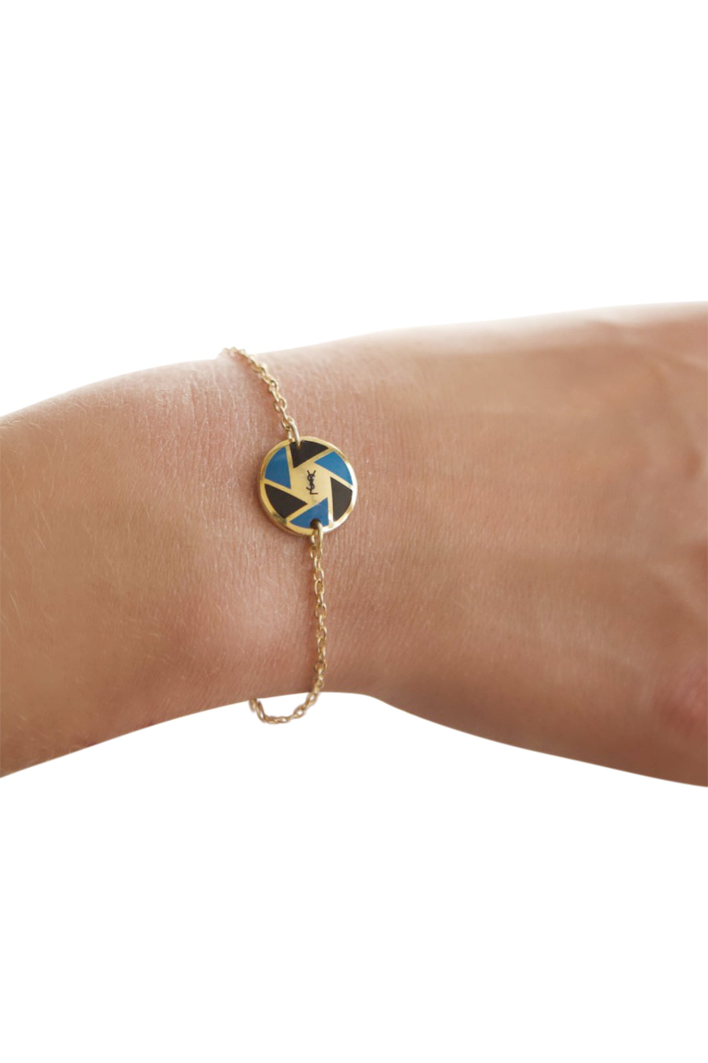 VT Rework: YSL Blue Pendent Gold Bracelet