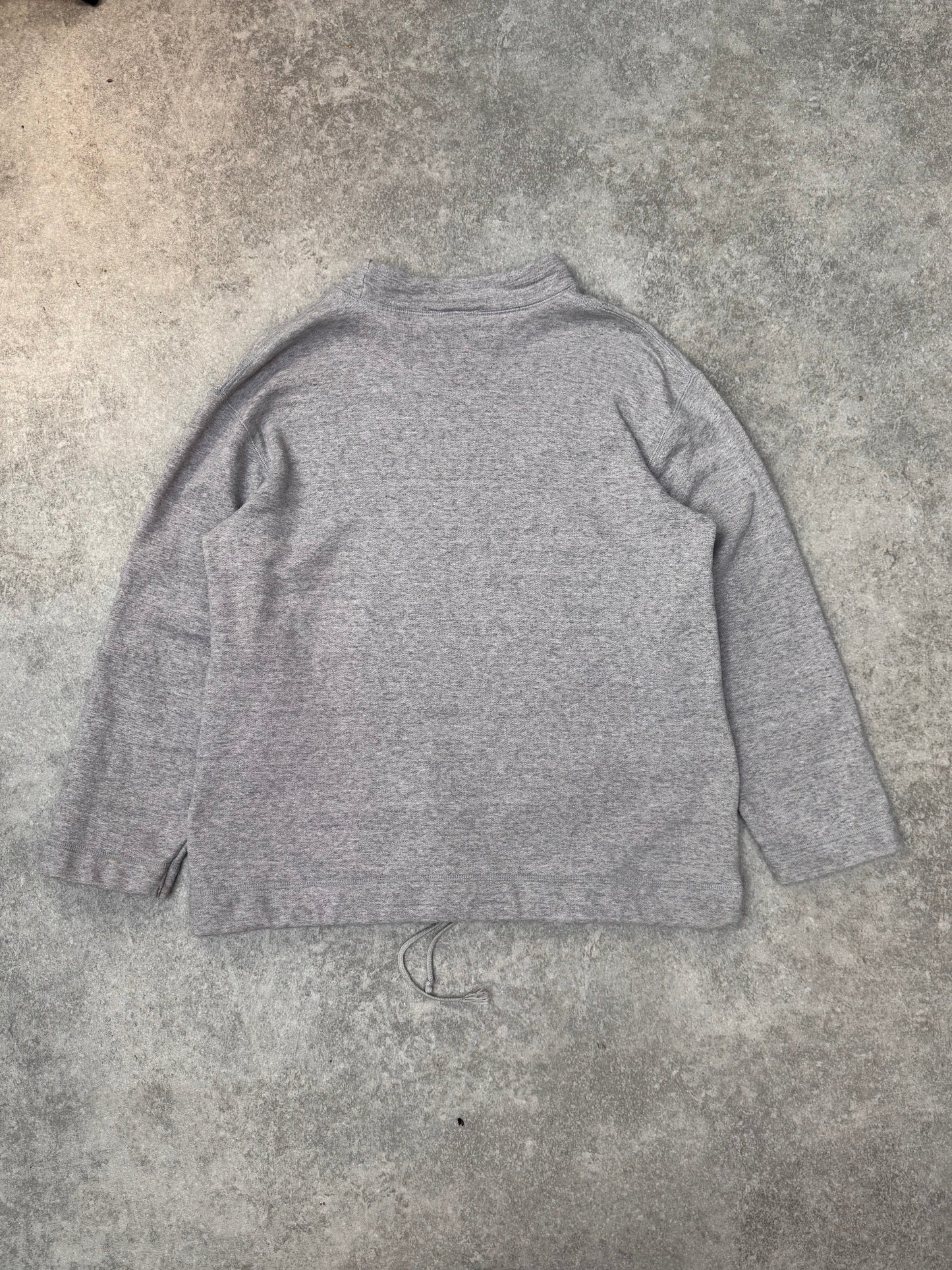 Issey Miyake Hai Sporting Gear Drawstring Grey Graphic Sweatshirt