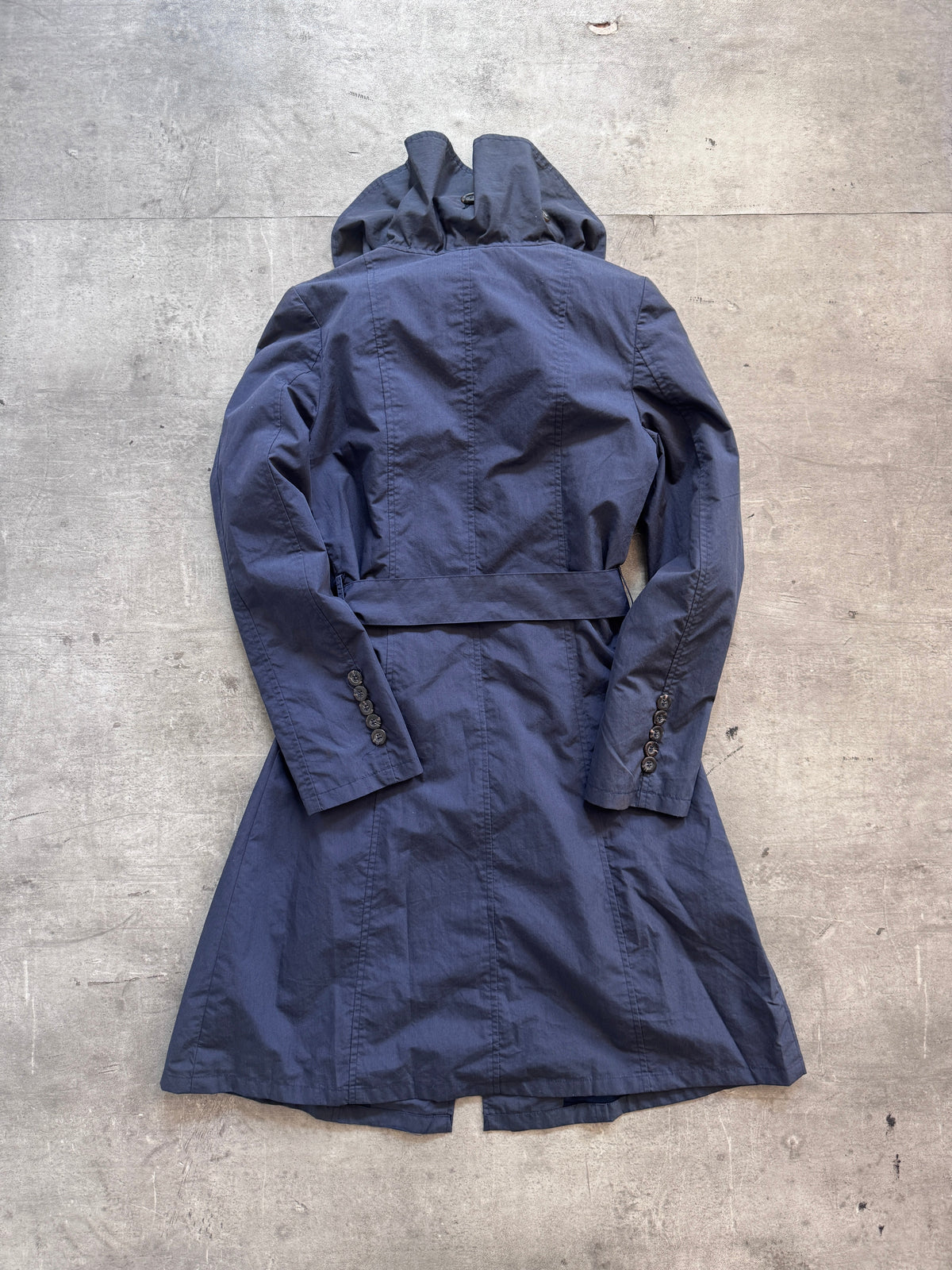 Moschino Cheap and Chic Navy Trench Coat | SMALL, Multicoloured