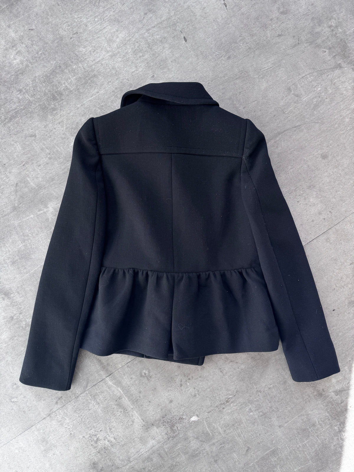 Miu Miu Asymetric Button Up Peacoat | SMALL, Multicoloured