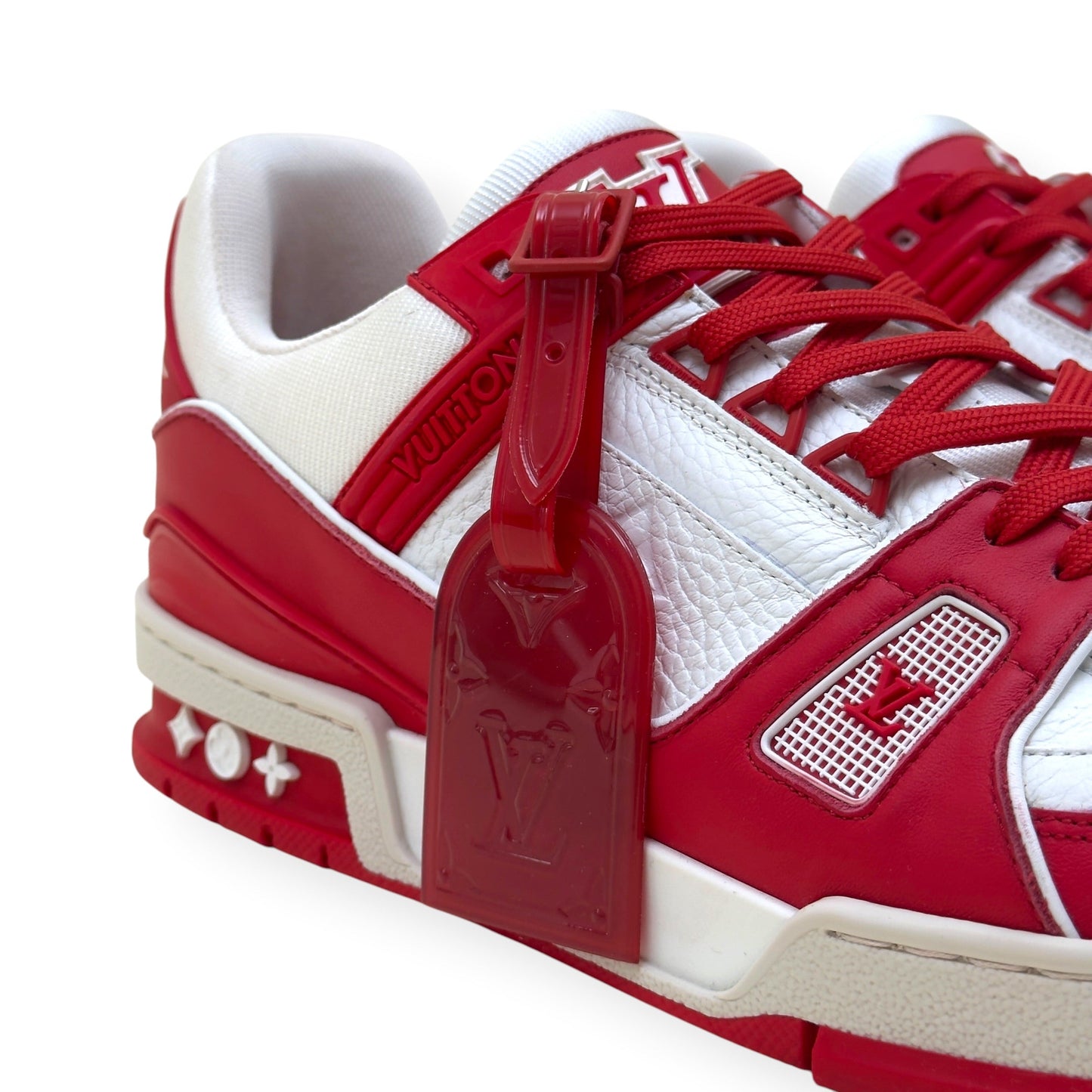 LOUIS VUITTON LV TRAINER SNEAKER RED / WHITE UK9 | UK 9, Red