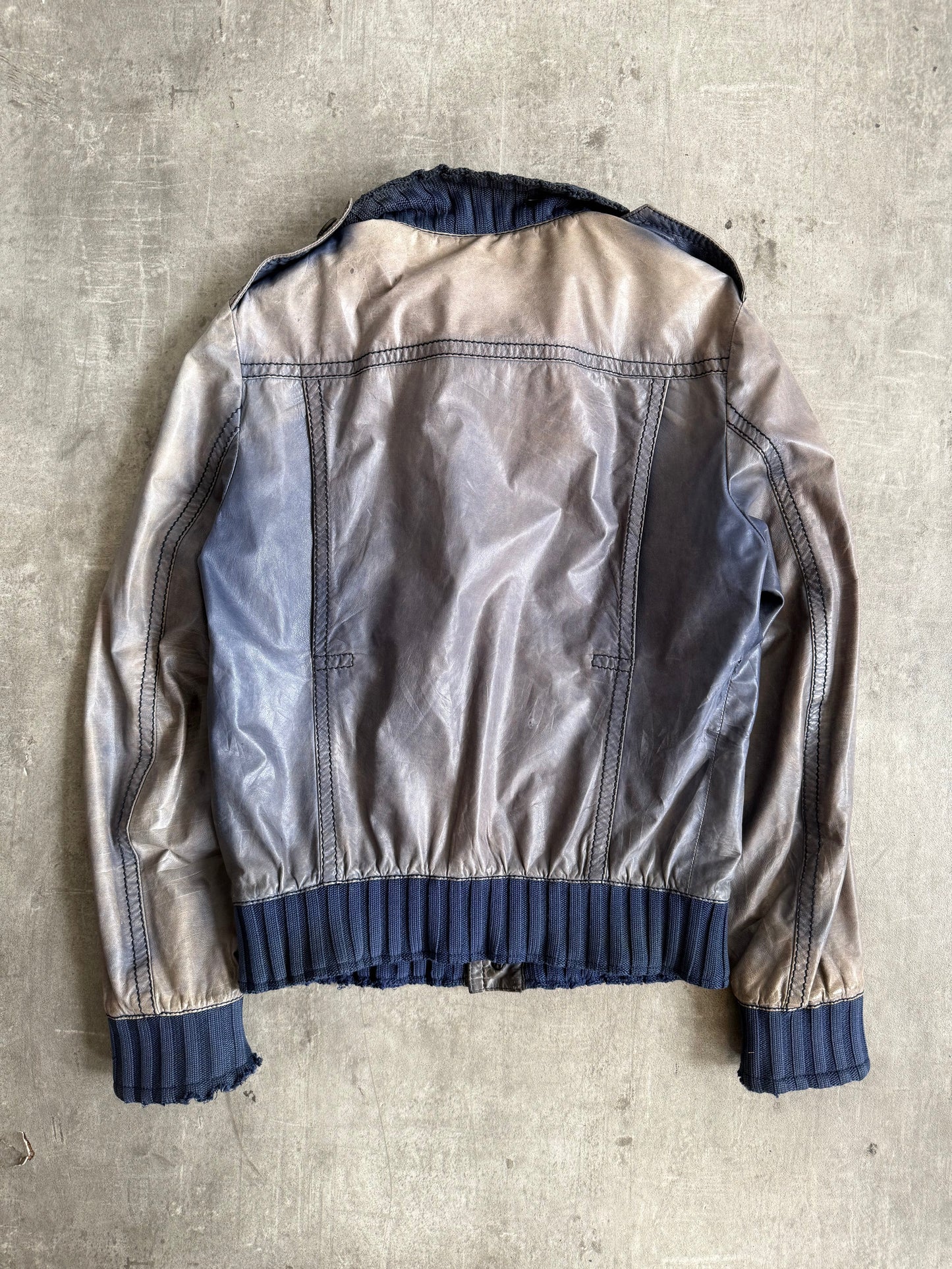 F/W 2011 Gucci By Gianni Leather 'Madonna' Motorcycle Jacket (Sold As Seen) | Medium, Blue