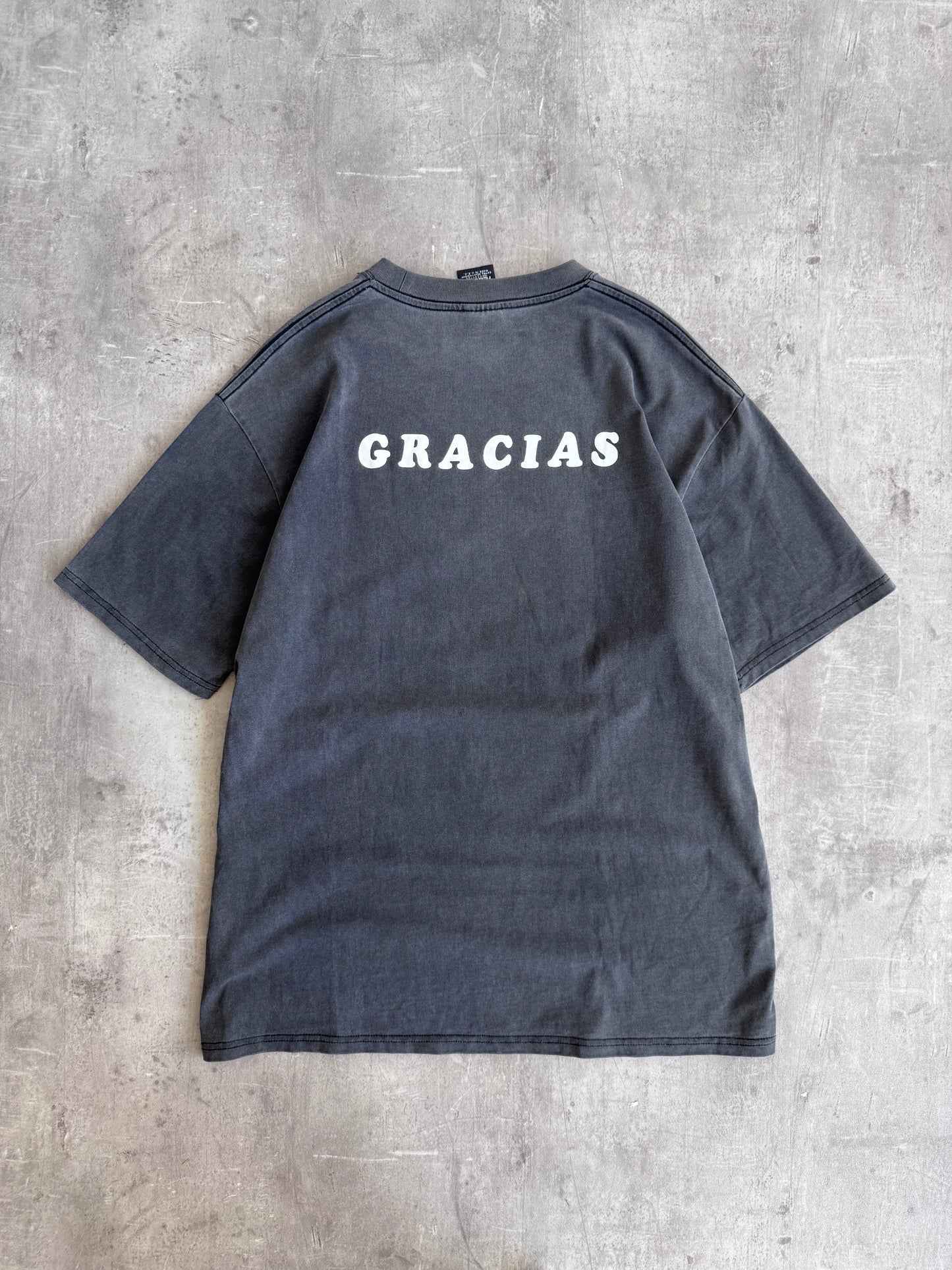 1992 Sonic Youth Gracias Washed Grey Graphic Tee