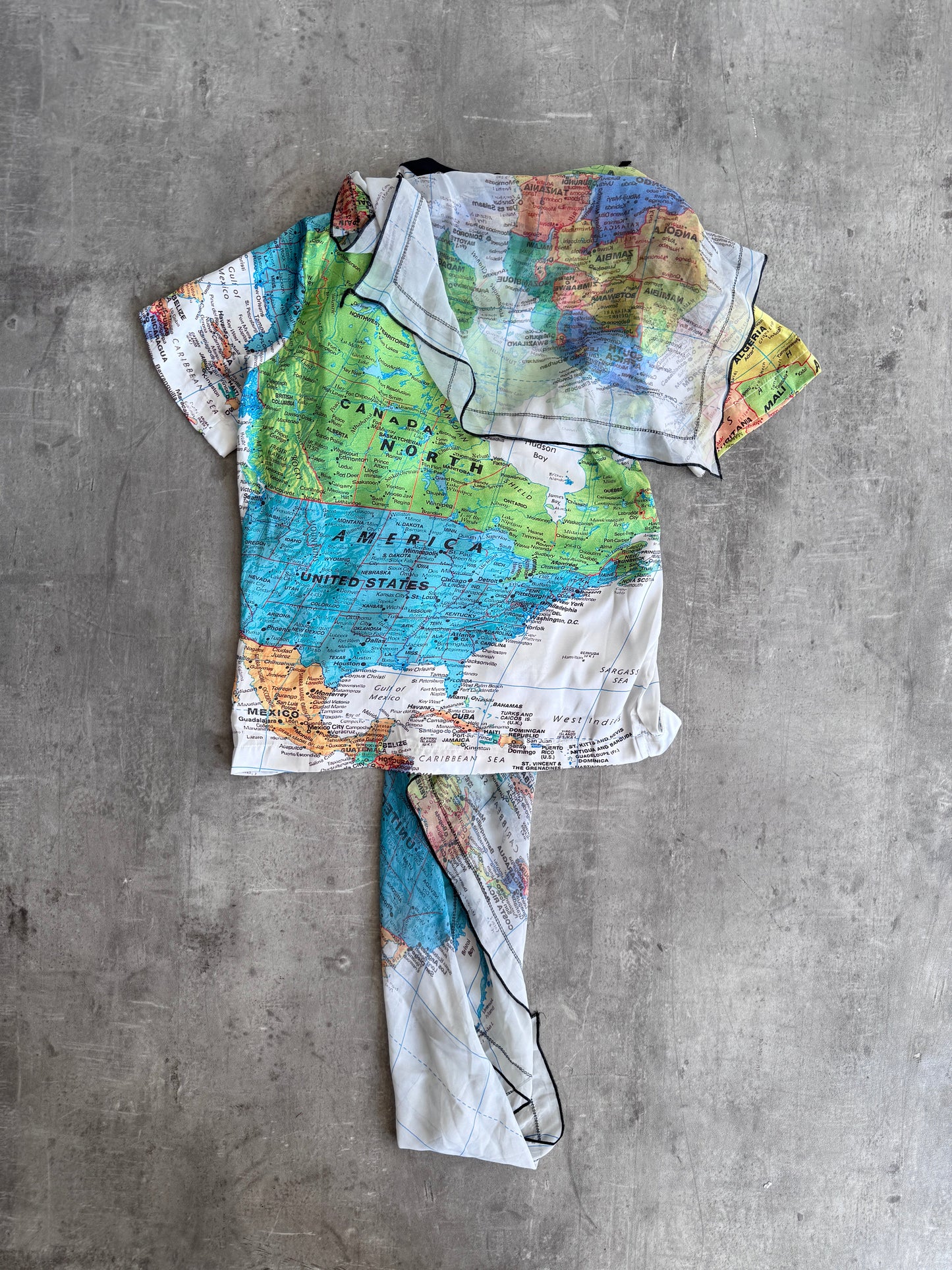 Sacai Map Layered Midi Dress