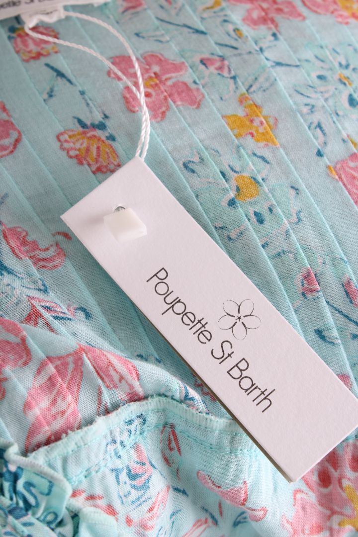 Poupette St Barth Floral Long Sleeve Dress Blue XS | O/S, Blue