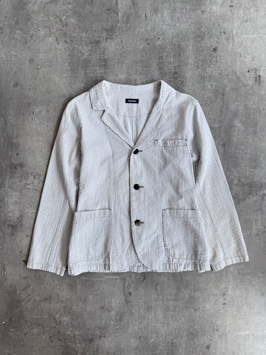Issey Miyake Plantation Textured Stripe Chore Jacket