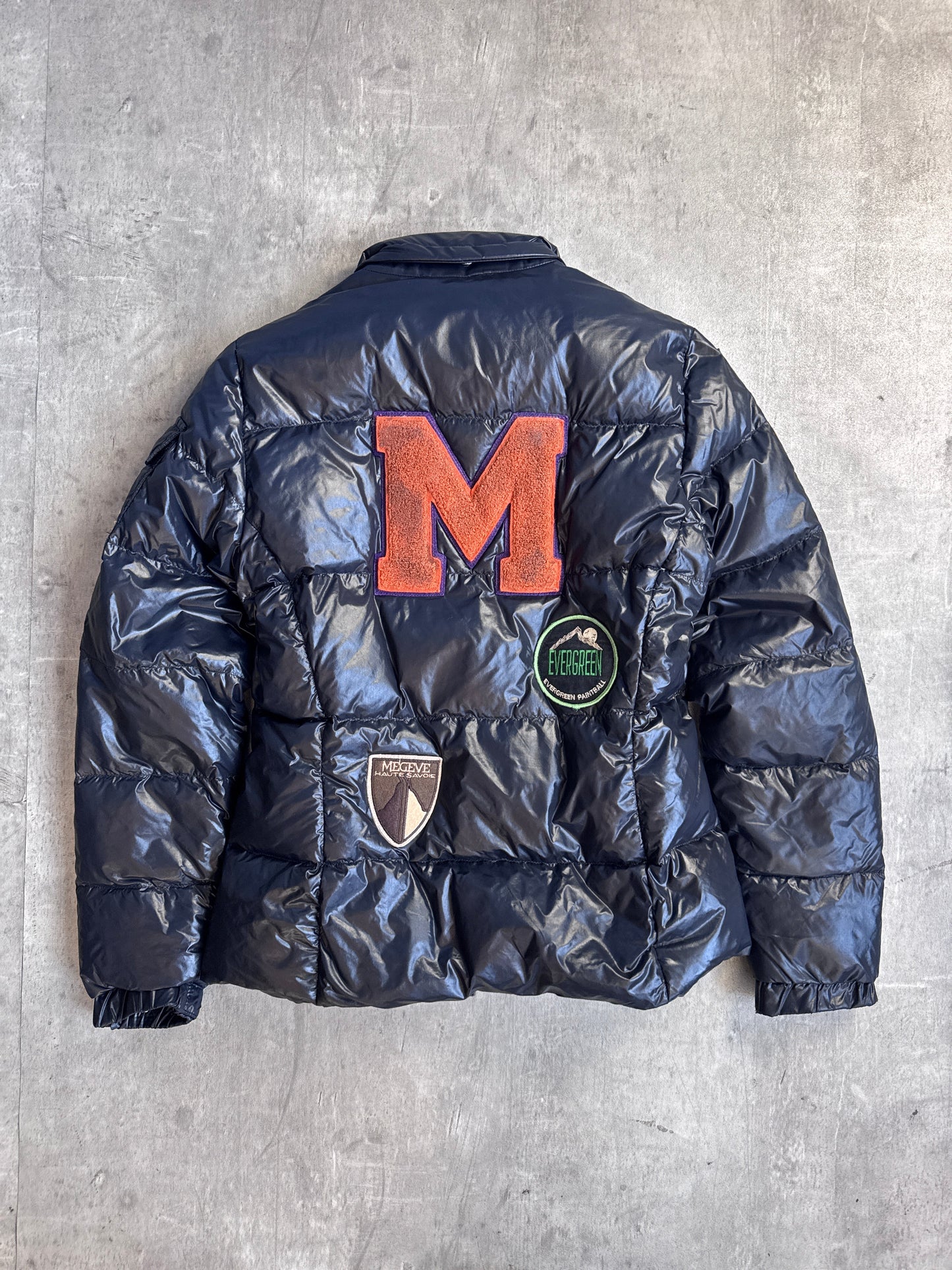 Moncler Black Patchwork Puffer Jacket