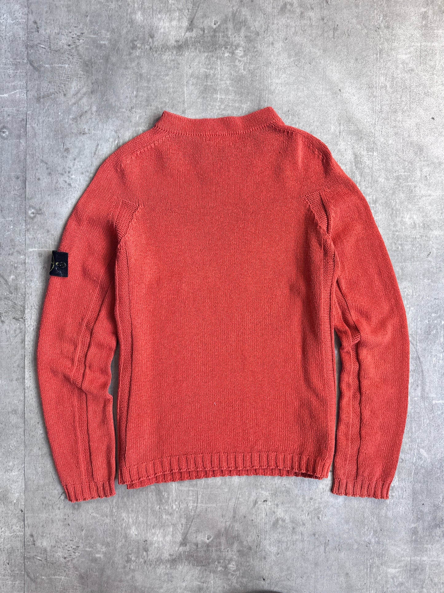 S/S 2003 Stone Island Burnt Orange Knit Sweater