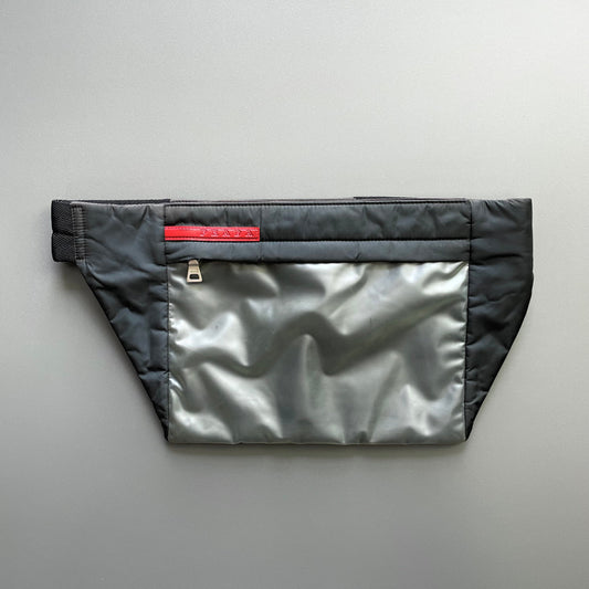 Prada Sport Black SS99 Runway Translucent 3M Pouch Bag | One-Size, Black