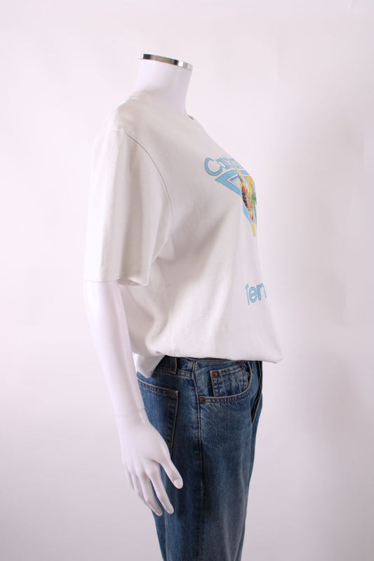 Casablanca Tennis Club T-shirt White/ Multi Coloured L | O/S, Red