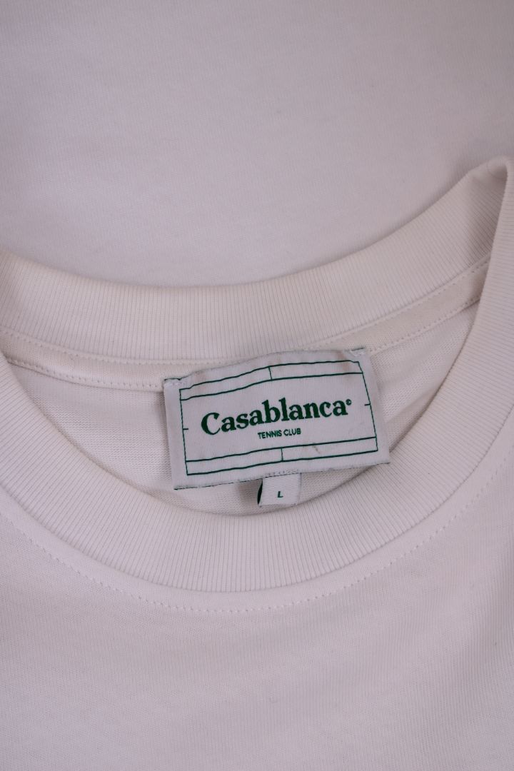 Casablanca Tennis Club T-shirt White/ Multi Coloured L | O/S, Red