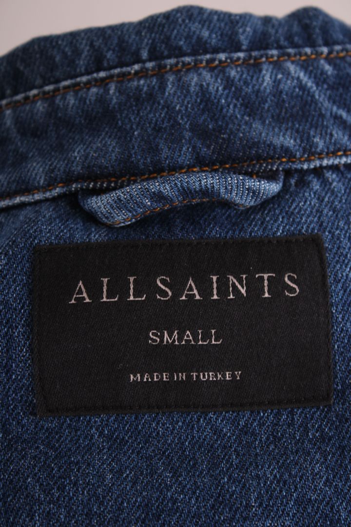 All Saints L/S Studded Jacket Denim S | Small, Blue