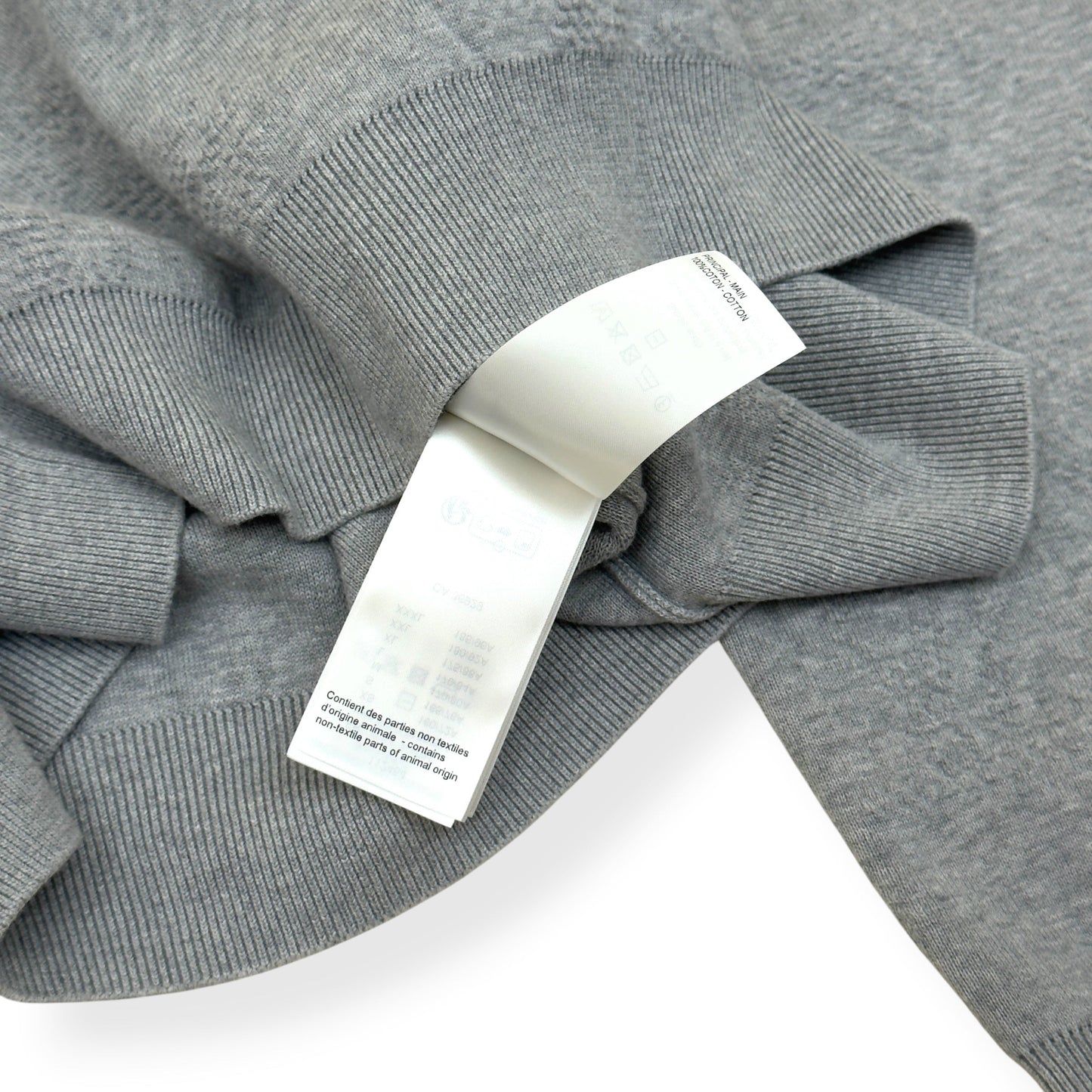 LOUIS VUITTON SAFARI MONOGRAM POINTED PULLOVER GREY XXL | XXL, Grey
