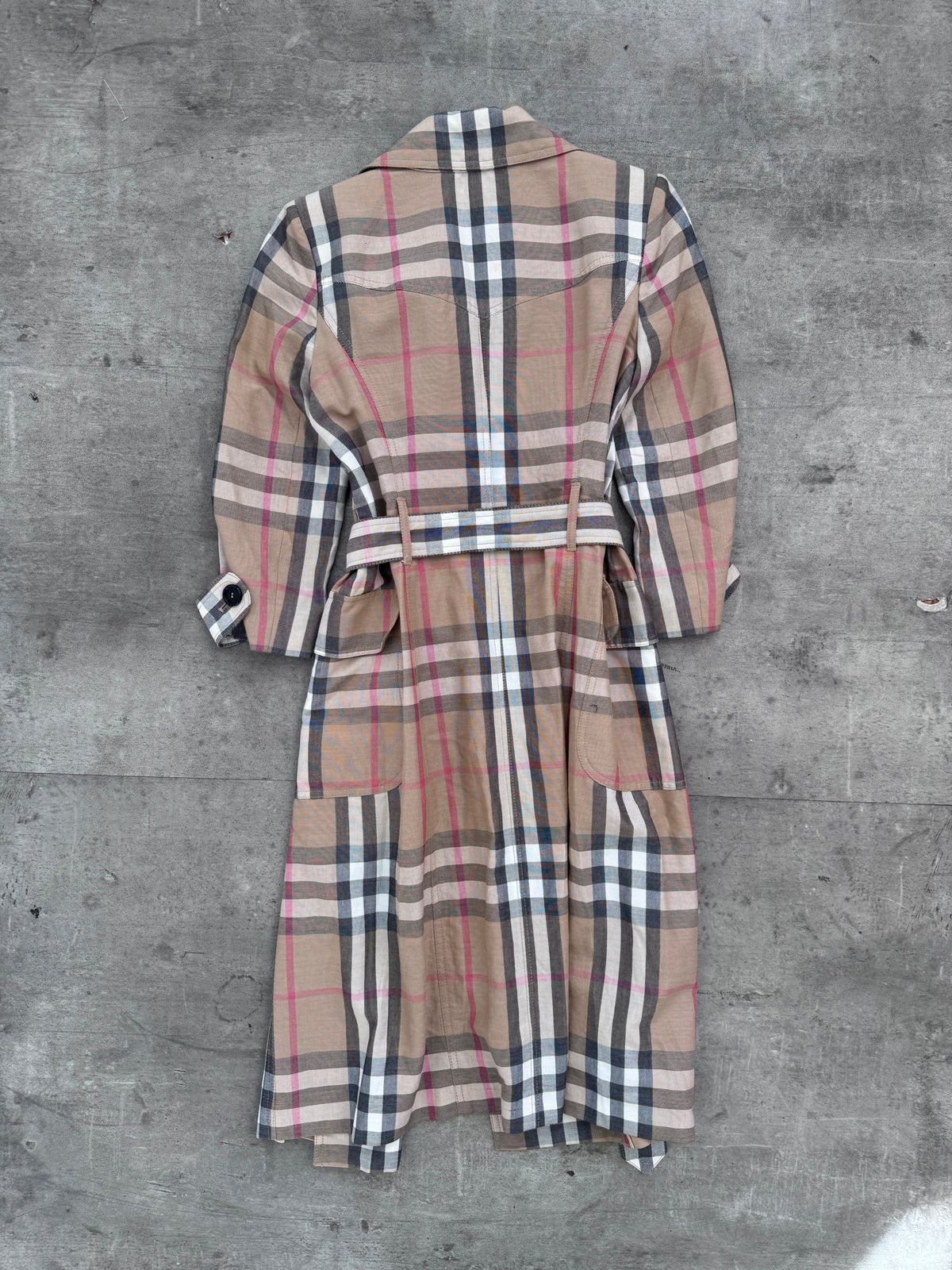 Burberry Nova Check Belted Trench Coat (SD120-1). FA276 | Small, Multicoloured