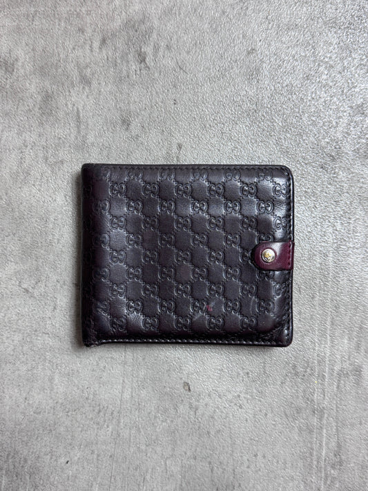 Gucci GG Black Monogram Leather Bifold Wallet