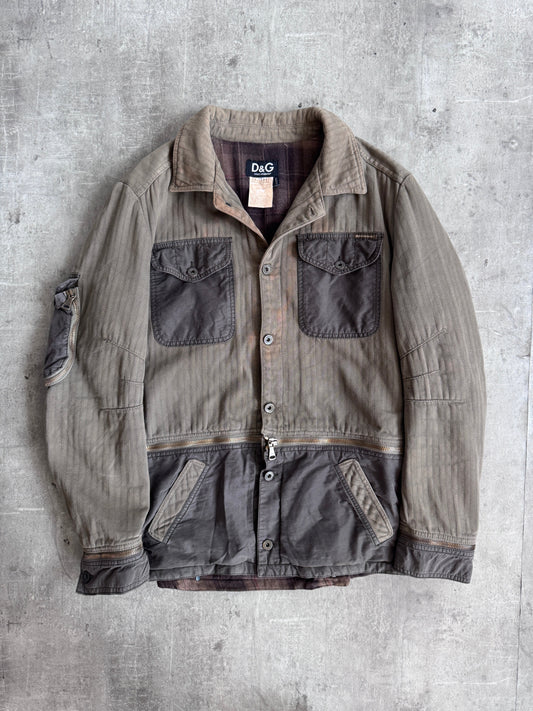 S/S 2003 Dolce & Gabbana Split Multi Zip Modular Utility Jacket