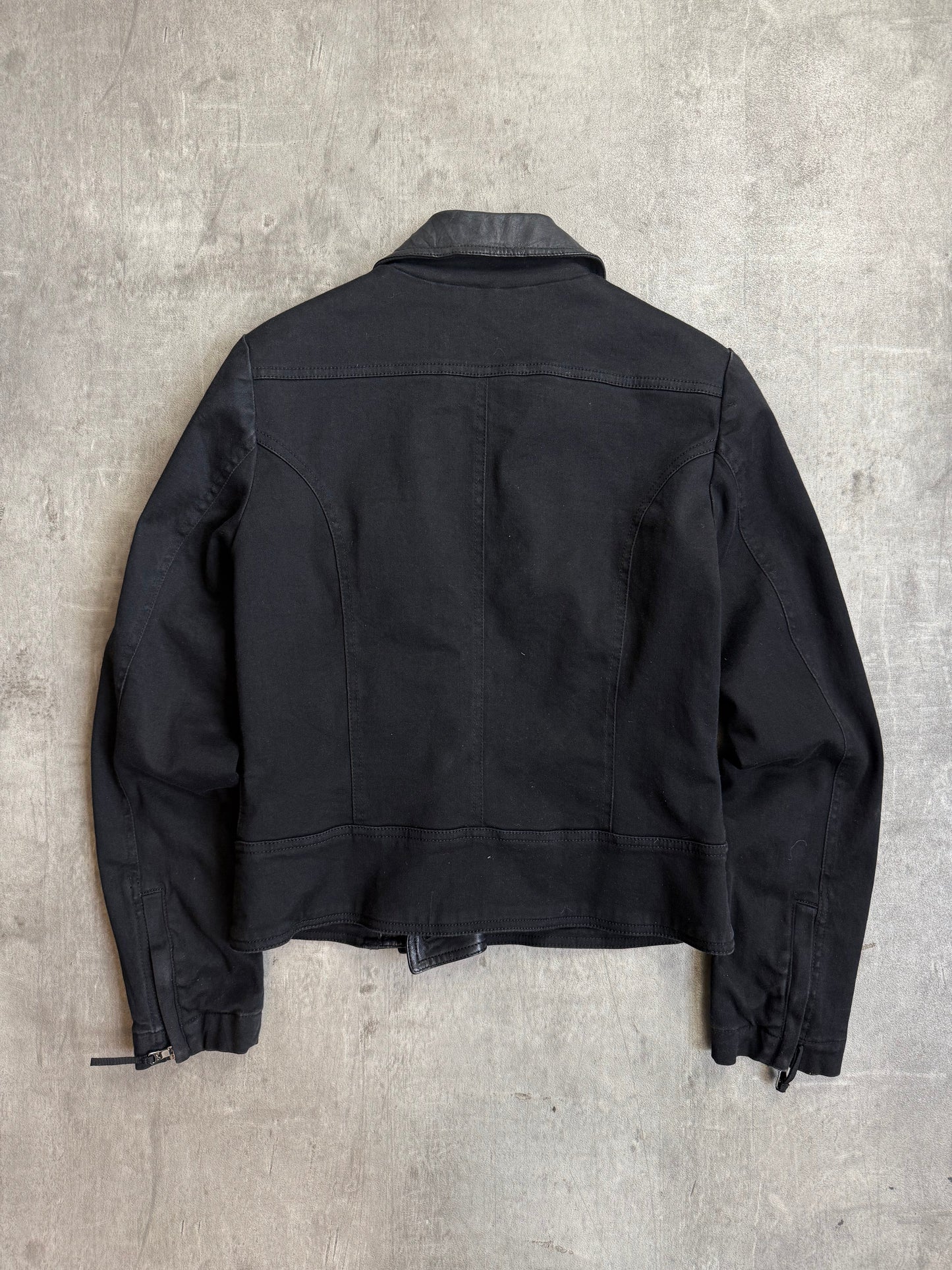 D&G Leather Detail Cropped Tech Jacket