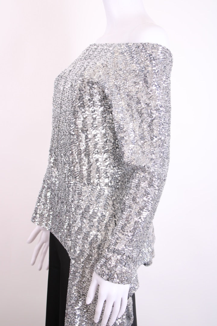 Roland Mouret Top Silver L | Large, Silver