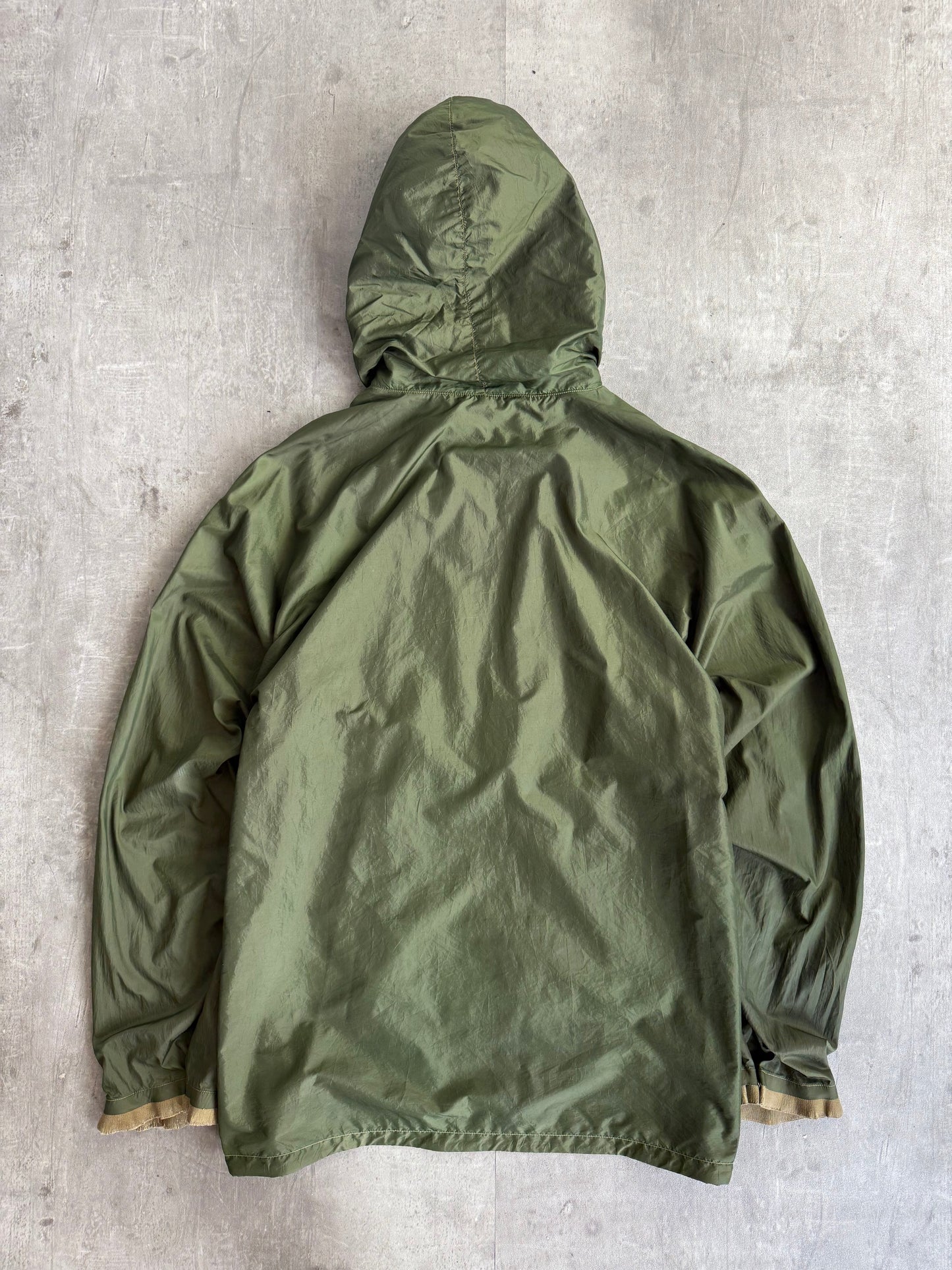 S/S2001 Stone Island Lightweight Olive Hooded Jacket