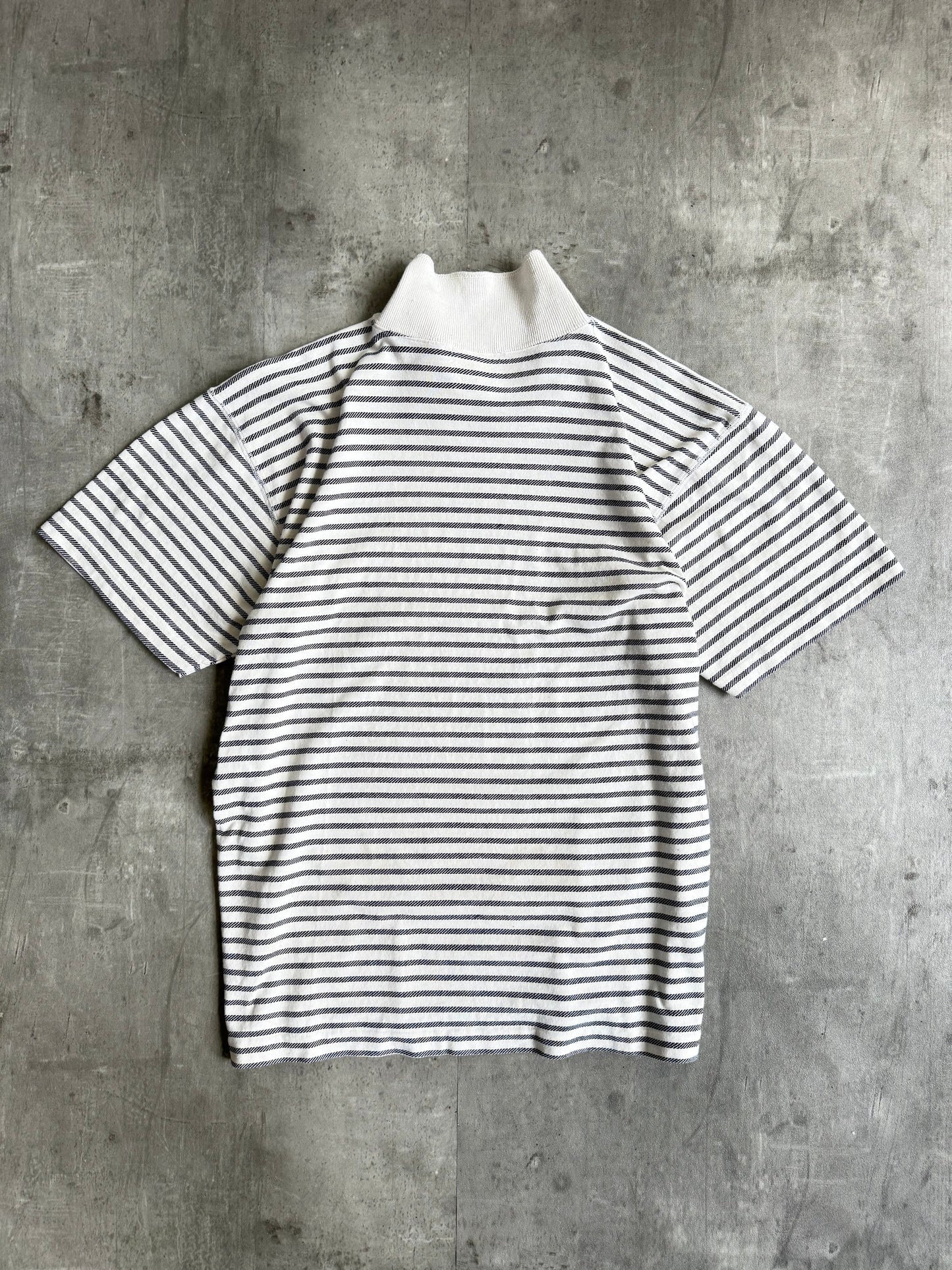 S/S 1992 Stone Island Striped Button Neck Tee