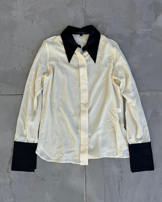 Marc Jacobs Dagger Collar Sheer Wool Shirt