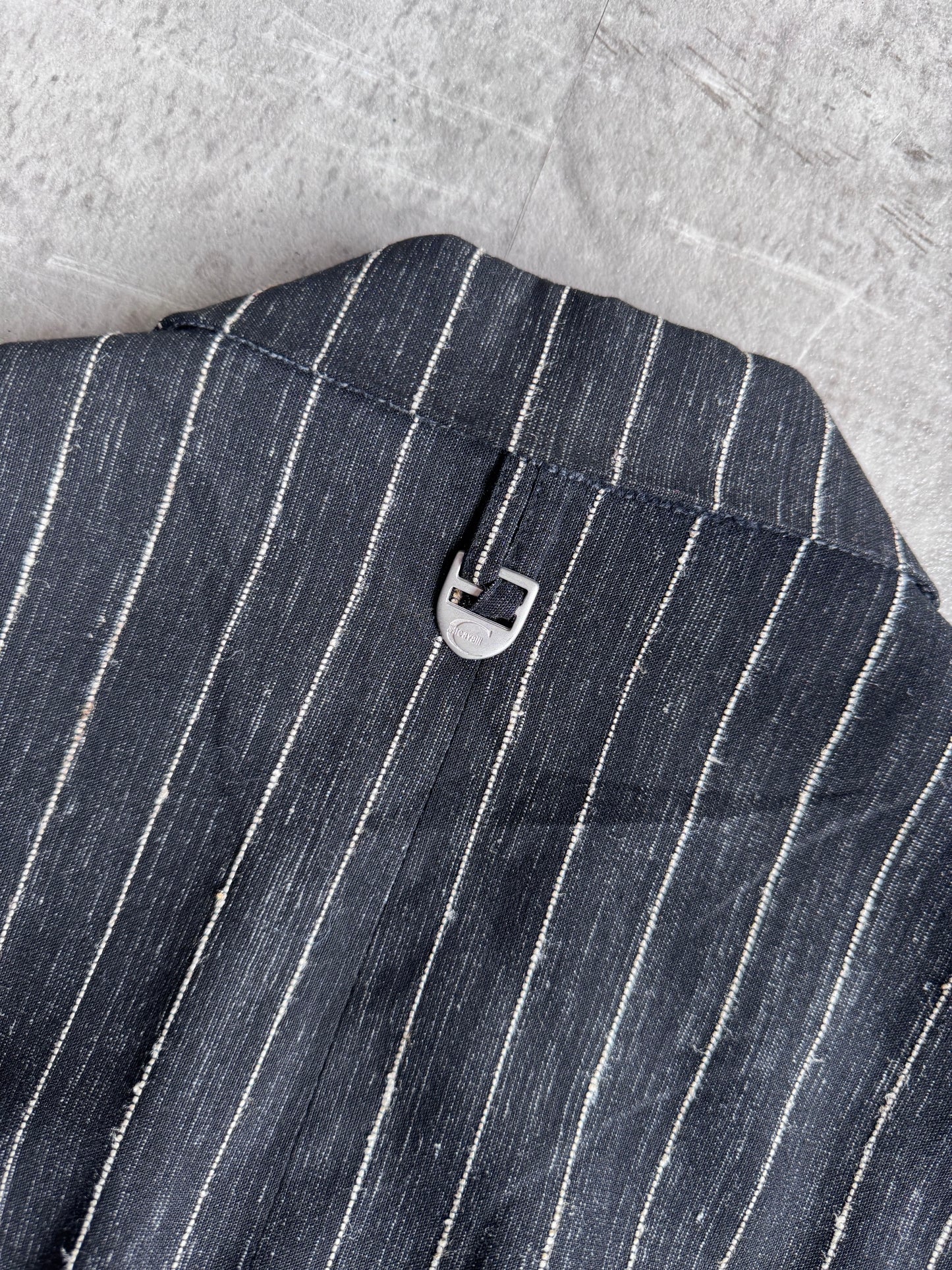 Cavalli Pinstripe Fade Effect Blazer Jacket