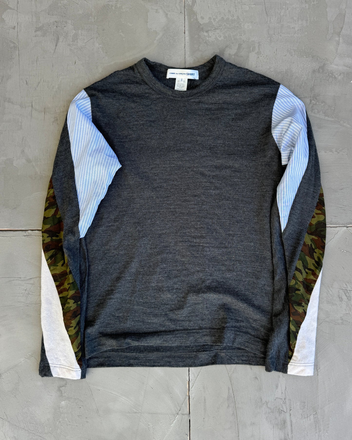 Comme des Garcons SHIRT Wool Patchwork Camo Top - S