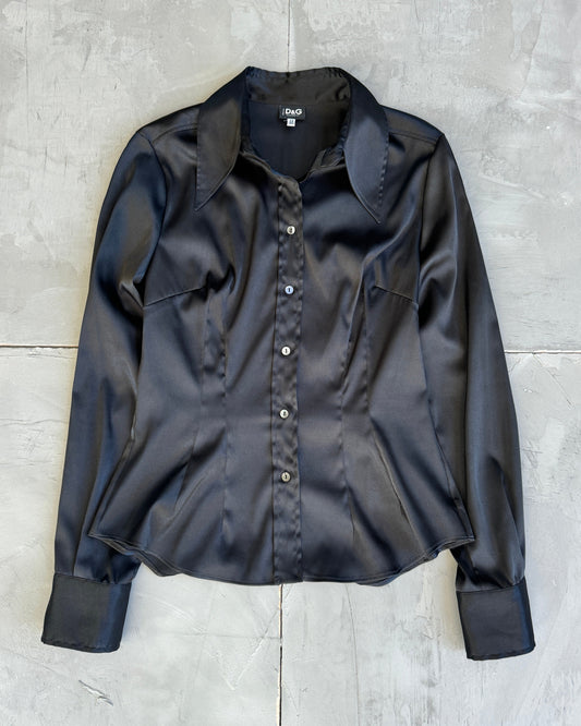 D&G Satin Dagger Collar Shirt - Men’s S