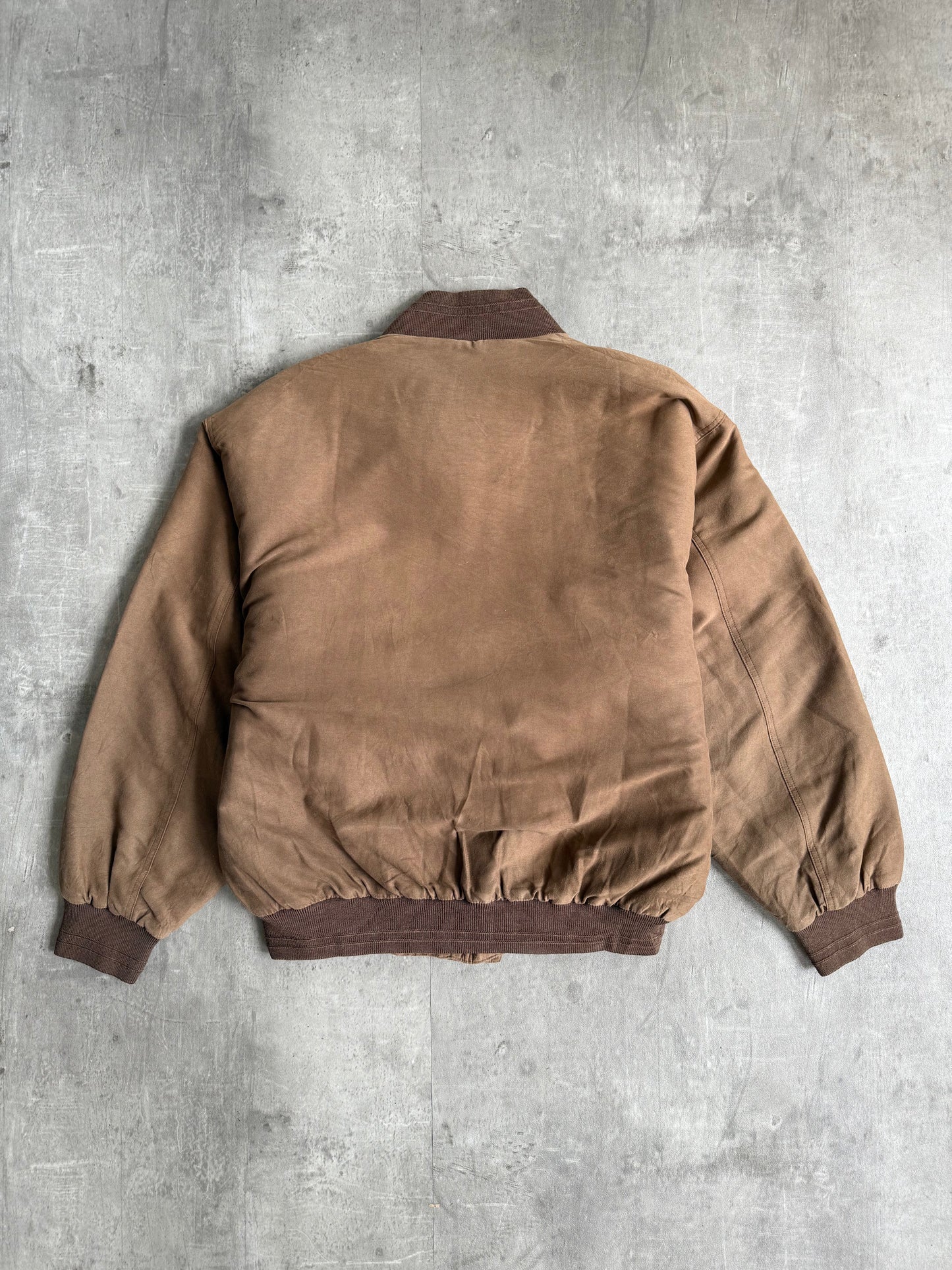 1990s Aquascutum Moleskin Brown Bomber